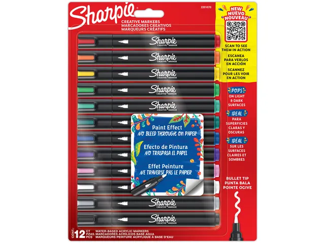 Creatieve marker Sharpie assorti blister à 12 stuks
