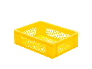 Euronorm-stapelbak 10l 120x400x300mm Wanden/bodem Opengewerkt Geel - 1