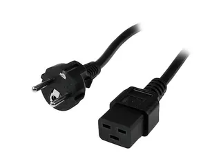 Computer Stroomkabel 2 Meter 16AWG, EU Schuko naar C19 16A 250V Zwart - 1