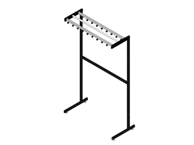 Pro-line Garderoberek Enkelzijdig 19 Haken grijs zwart