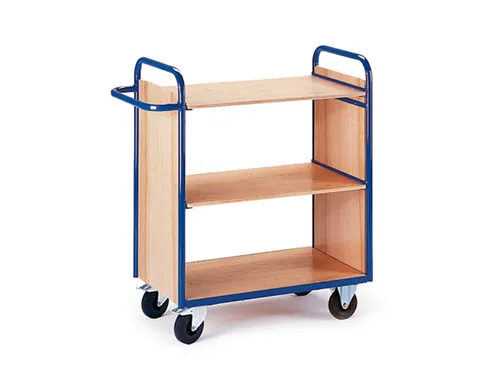 etagewagen,draagverm. 150kg,3etage(s),laadvl. LxB 1000x500mm,houtetage