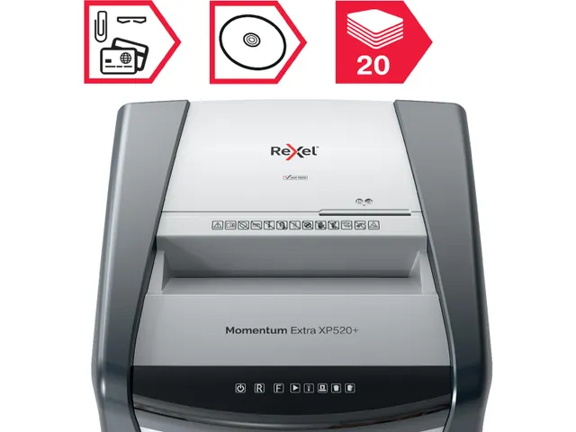 Momentum Extra XP520+ papiervernietiger 120L zwart