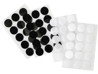 Klittenband Folia rond 2cm 15 stuks zwart 15 stuks wit - 2