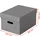 Home opbergdoos 26,5 x 36,5 x 20,5 cm grijs 3 stuks