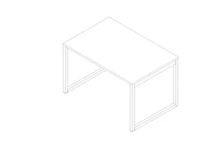 bureau,HxBxD 730x1200x800mm,blad wit,sledeframe wit - 1