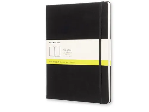 Notitieboek Moleskine XL 190x250mm blanco hard cover zwart