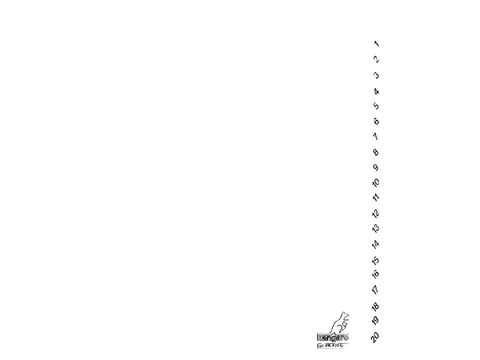 Tabbladen Kangaro 4-gaats PK420C 1-20 genummerd wit karton