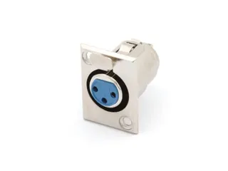 Vrouwelijke 3P Xlr Plug - Vernikkeld - Chassismontage - 1