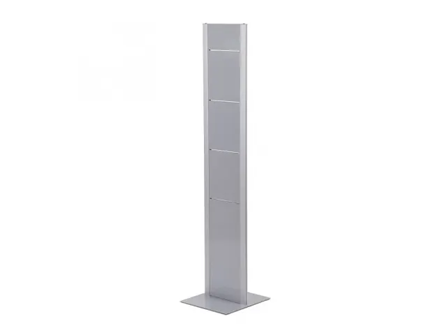 Brochurerek Totem Zilver Zonder Legplanken