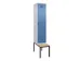 armoire vestiaire avec banc noir et blanc,HxlxP 2120x400x815mm