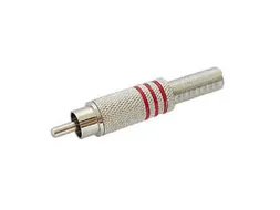 Mannelijke Rca Plug - Vernikkeld - Rood