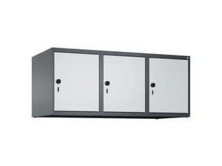 opzetkast,v. locker,3vak.,vak B 400mm,HxBxD 500x1200x500mm,vleugeldeur - 1