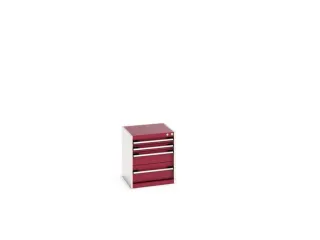 ladekast HxBxD 600x525x525mm 4laden romp RAL7035 front RAL3004 - 7