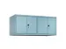 opzetkast,v. locker voor scheiding van kleding,4vak.,vak B 300mm