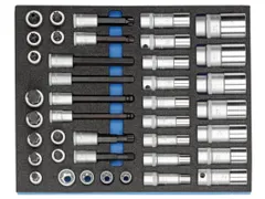 GEDORE 2005 CT2-D 19L Dopsleutelset 1/2 inch in controlemodule,40-deli