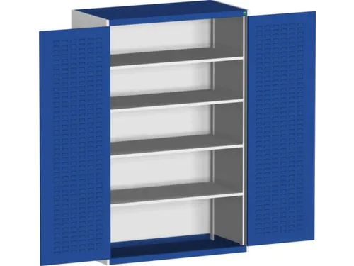 kast met sleufplaat,HxBxD 2000x1300x525mm,4xStalen bodem