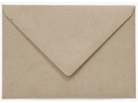 Envelop Papicolor EA5 156x220mm recycled fluting kraft grijs pak à 6