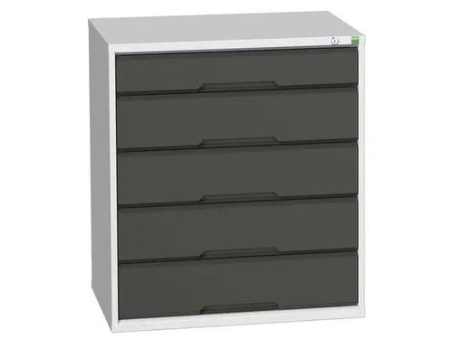 ladekast HxBxD 900x800x550mm 5laden romp RAL7035 front RAL7016