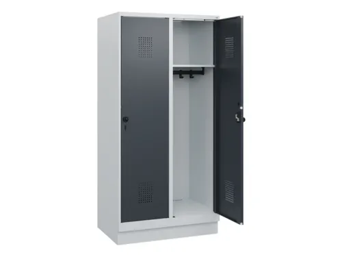 schoollocker,HxBxD 1630x800x500mm,2vak,vak B 400mm,draaigrendel,sokkel