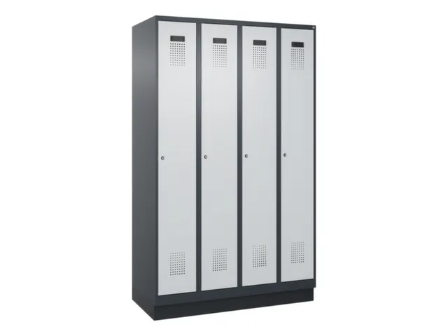 locker voor scheiding van kleding,HxBxD 1950x1200x500mm,4vak