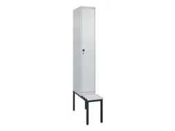 locker met bank,HxBxD 2120x300x815mm,1vak,vak B 300mm,draaigrendel