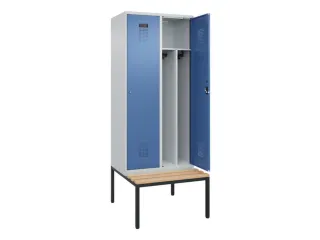 locker met bank,voor scheiding van kleding,HxBxD 2120x800x815mm,2vak - 1