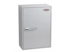 sleutelkast,200haak,HxBxD 550x380x140mm,romp grijs,front grijs