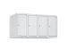 opzetkast,v. locker,4vak.,vak B 250mm,HxBxD 500x1000x500mm,vleugeldeur
