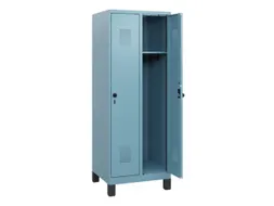 schoollocker,HxBxD 1630x600x500mm,2vak,vak B 300mm,draaigrendel,voeten