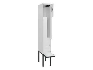 Z-garderobekast,HxBxD 2120x300x815mm,2vak,vak B 300mm,cil.-slot - 2