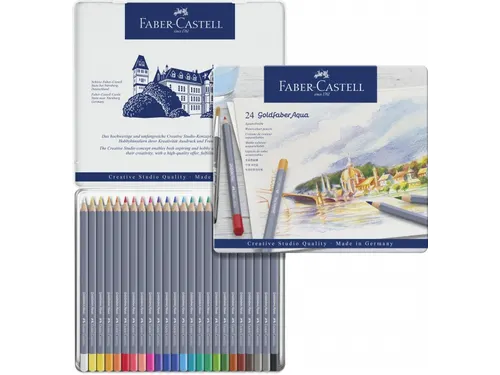 Aquarelkleurpotlood Faber-Castell Goldfaber etui 24 stuks
