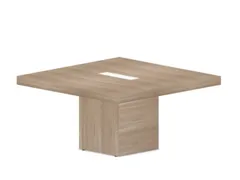 Vergadertafel Hxbxd 73x140x140cm Frame Kubusvormig iep