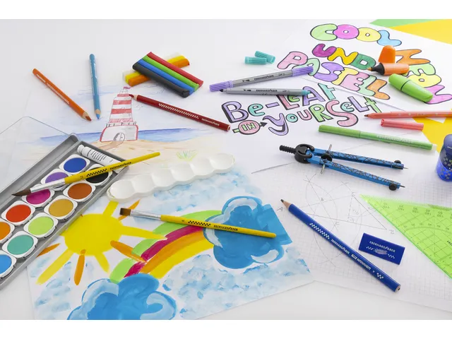 Penselenset Eberhard Faber ponyhaar maat 4-6-8-12