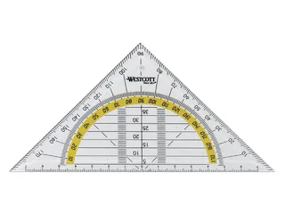 Geodriehoek Westcott 14cm Transparant - 1
