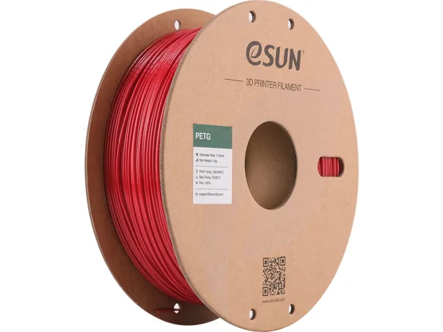 eSUN 3D printer Filament PETG 1,75mm Brandweerwagen Rood 1kg