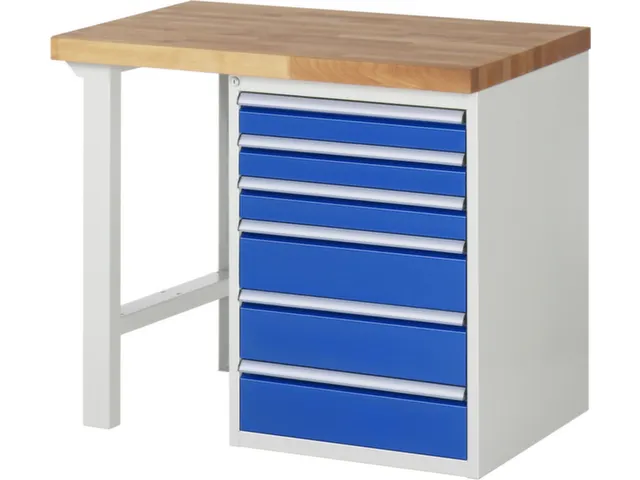 werkbank,HxBxD 890x1000x700mm,beukblad,draagverm. 750kg