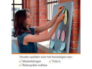 Punaises Nobo hout voor memobord 40 stuks - 6