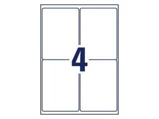 inkjetetiket Avery 99,1x139mm wit 25 vel 4 etiketten per vel - 3
