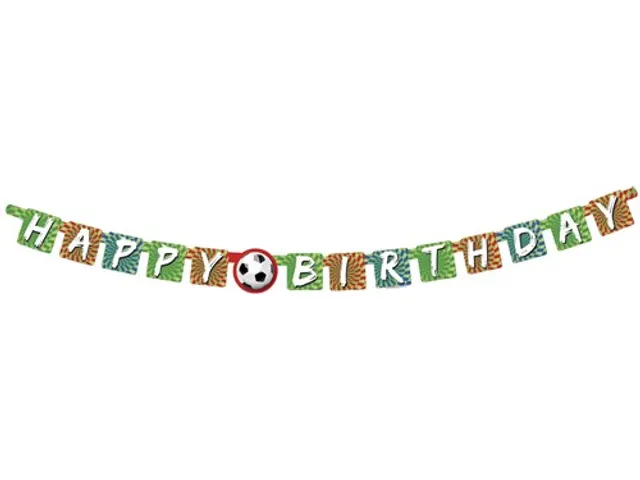 Letterslinger Haza Happy birthday goal 180cm