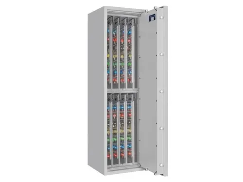 sleutelkluis,HxBxD 1400x400x420mm,896haak,romp RAL7035,front RAL7035