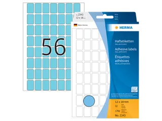 HERMA 2343 Universele etiketten 12x18mm Blauw 1792 stuks - 1