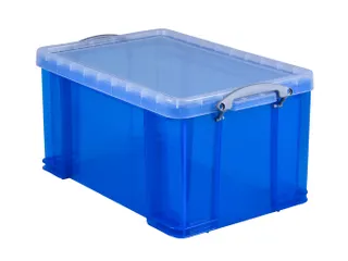 Opbergbox Really Useful 48 liter 600x400x315mm transparant blauw - 1