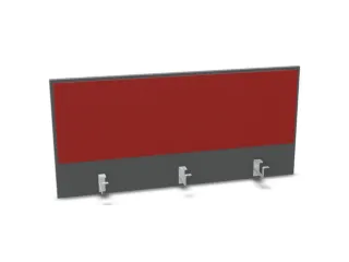 opzetpaneel bureau aanbouw achter MS-donkergrijs BN4011-rood 1200mm - 1