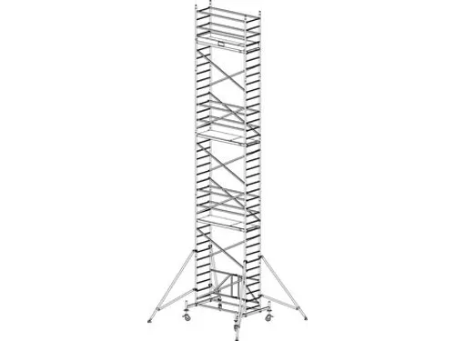 vouwsteiger,werk H 10,8m,steiger H 10m,platform BxD 2000x600mm
