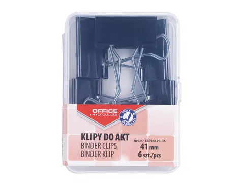Foldbackclip zwart 41mm 6 stuks