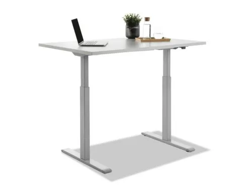 Elektrisch ihv bureau,HxBxD 700-1200x1200x800mm,blad grijs