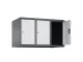 opzetkast,v. locker,3vak.,vak B 300mm,HxBxD 500x900x500mm,cilinderslot