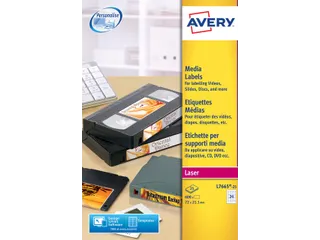 Etiket Avery L7665-25 72x21.2mm voor datatape's 600stuks - 3