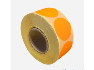Etiket Rond Fluor Oranje 35mm Op rol 2000 Stuks - 1