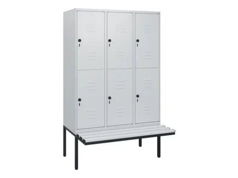 Dubbeldekse dekenkist,HxBxD 1950x1200x815mm,3x2vak.,vak B 400mm